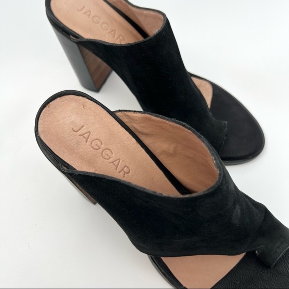 Jaggar Return Block Heel Leather Mules - Picture 4 of 11